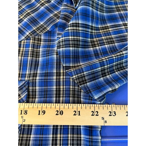 Plains Western Wear Blue Plaid Pearl Snap Shirt Men’s M  Cowboy Rodeo Y2K - Picture 5 of 7